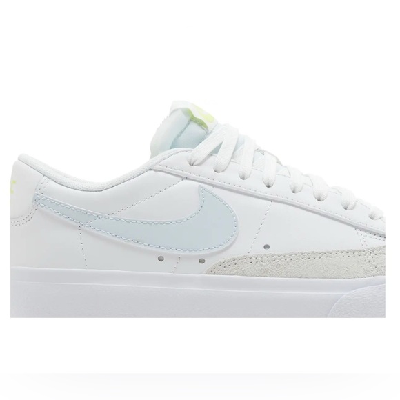 Nike Light Blue & White Blazer Low Platforms - Size W 9 EU 40.5 - Picture 2 of 13